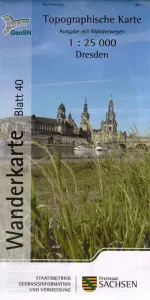 Topographische Karte Dresden - Landeshauptstadt von Sachsen